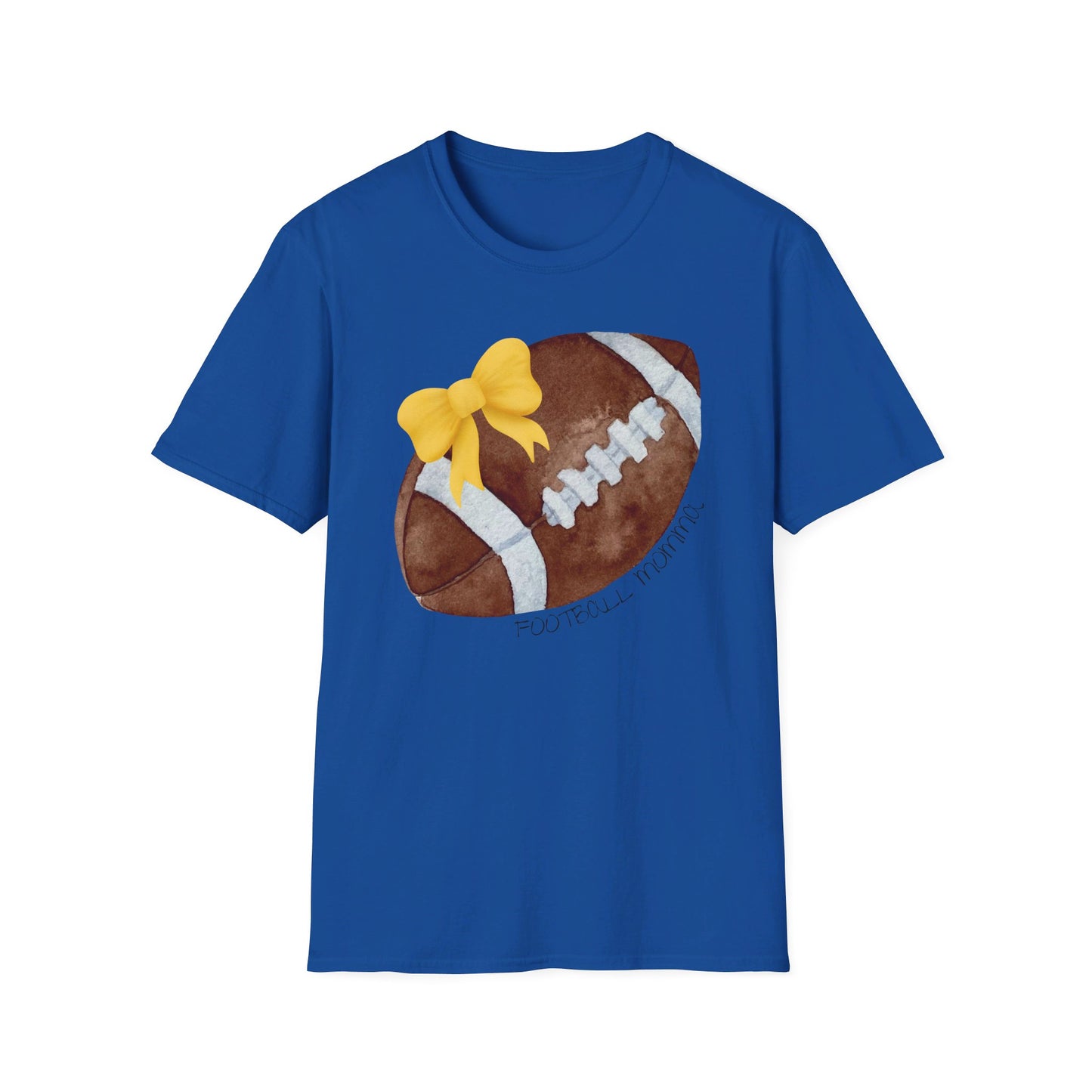 Football Momma T-Shirt with Yellow Bow