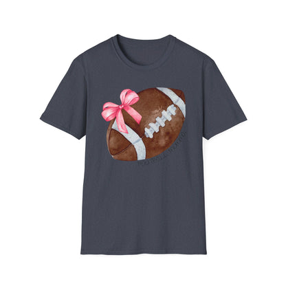 Football Momma T-Shirt with Pink Bow