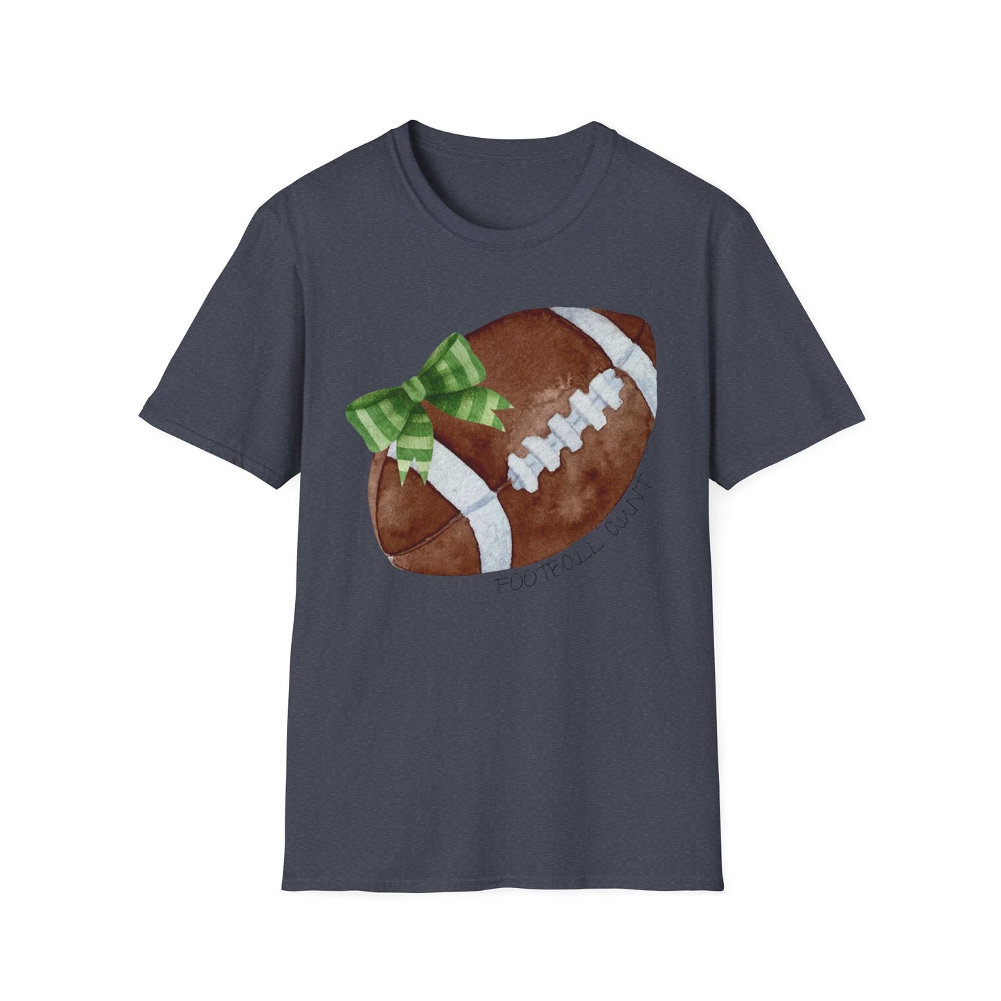 Football Aunt T-Shirt with Green Bow