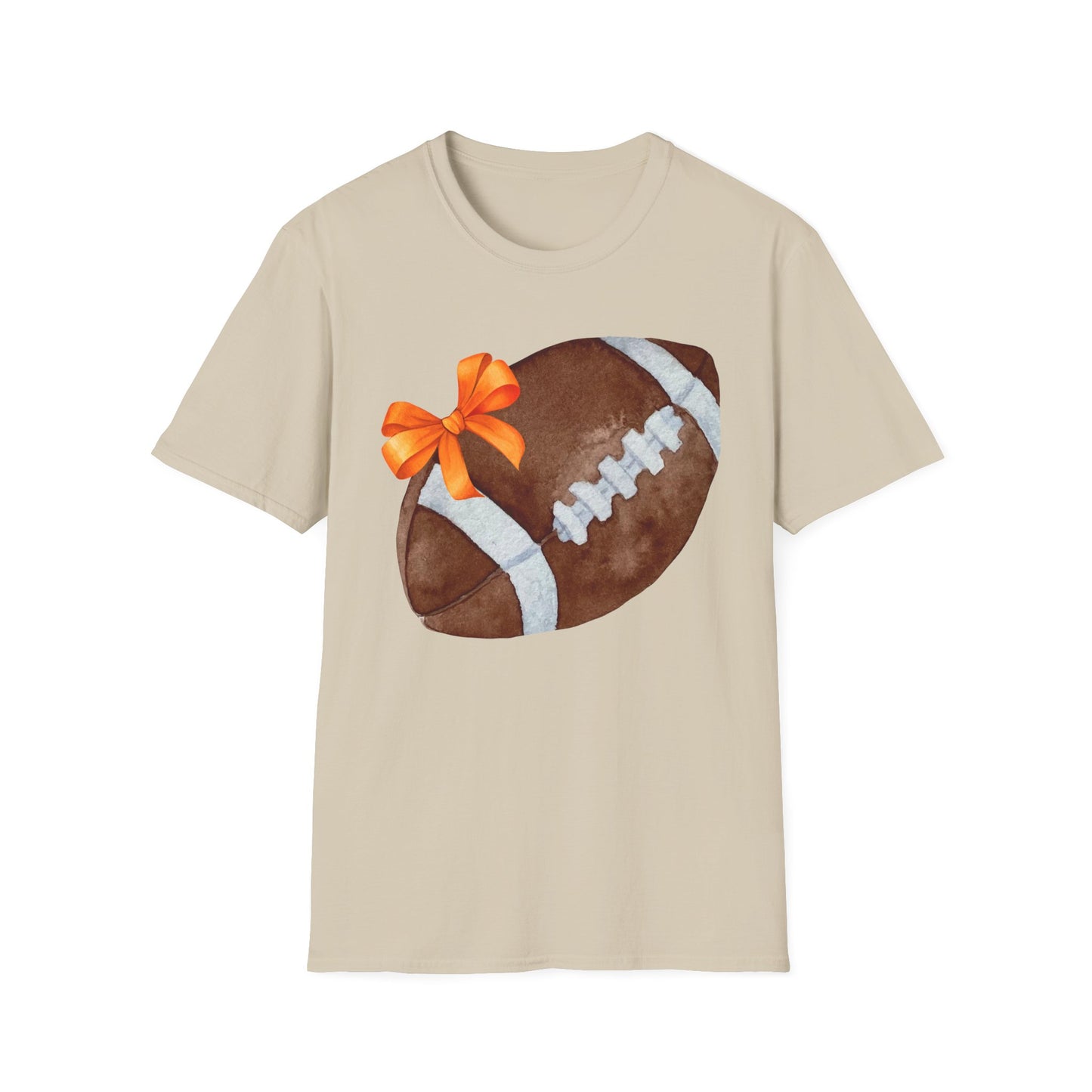 Football T-Shirt with Orange Bow