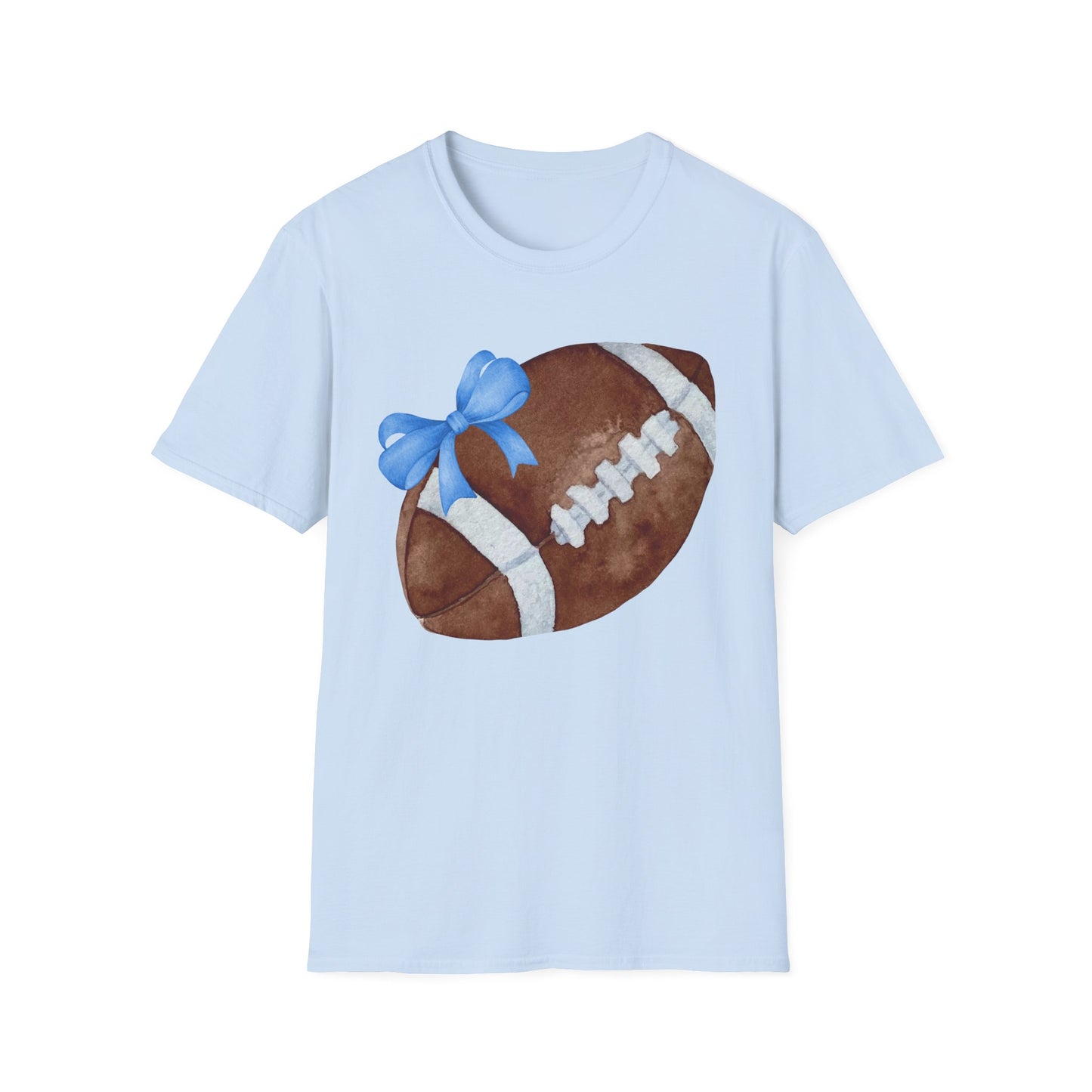 Football T-Shirt with Blue Bow