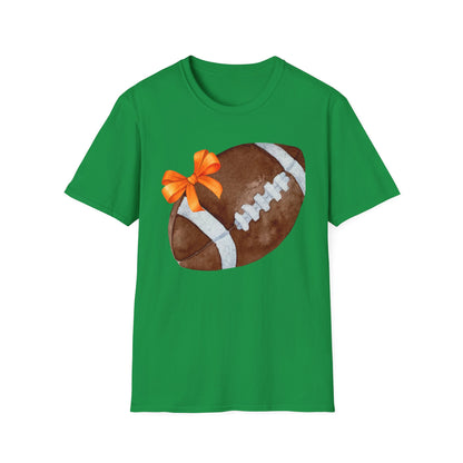 Football T-Shirt with Orange Bow