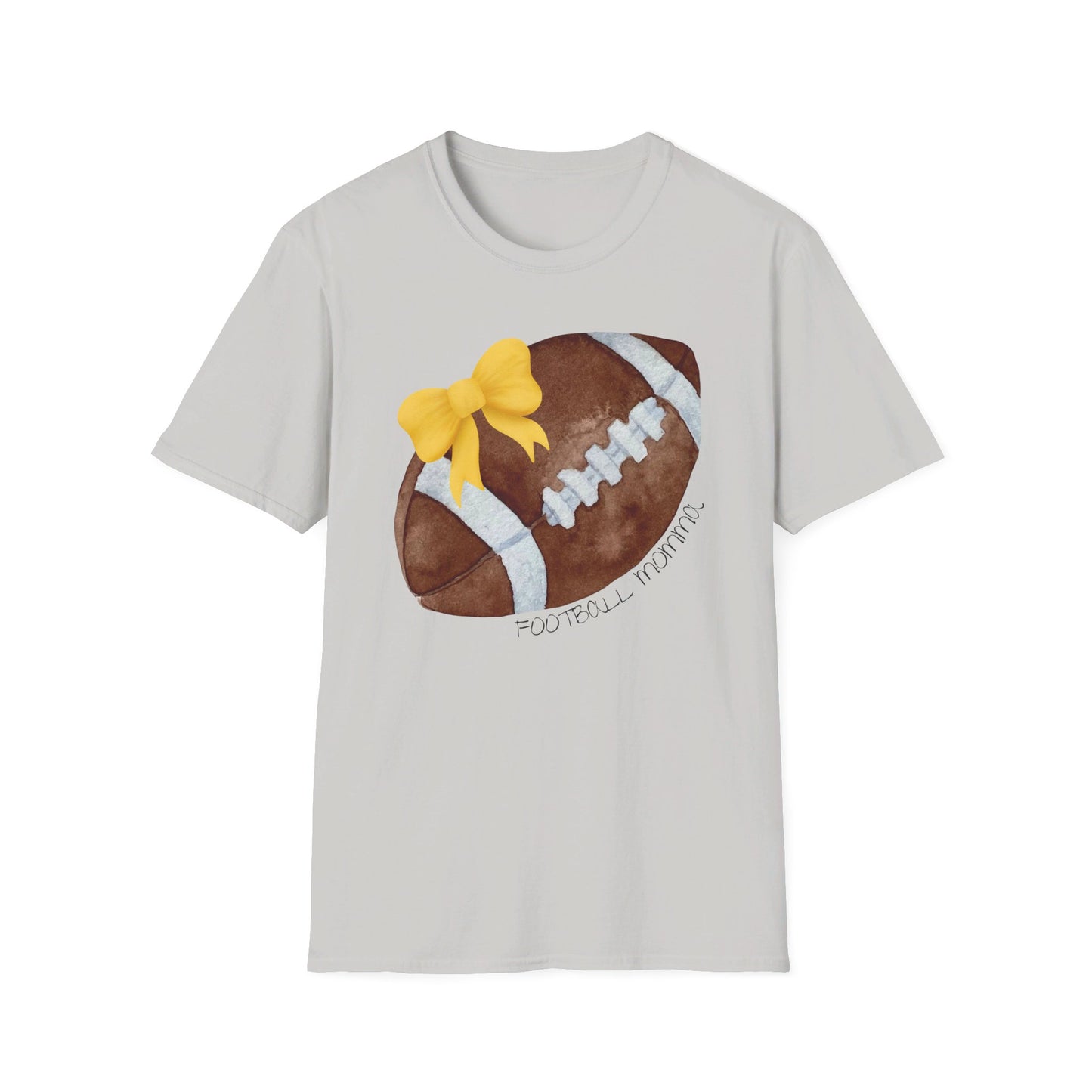 Football Momma T-Shirt with Yellow Bow