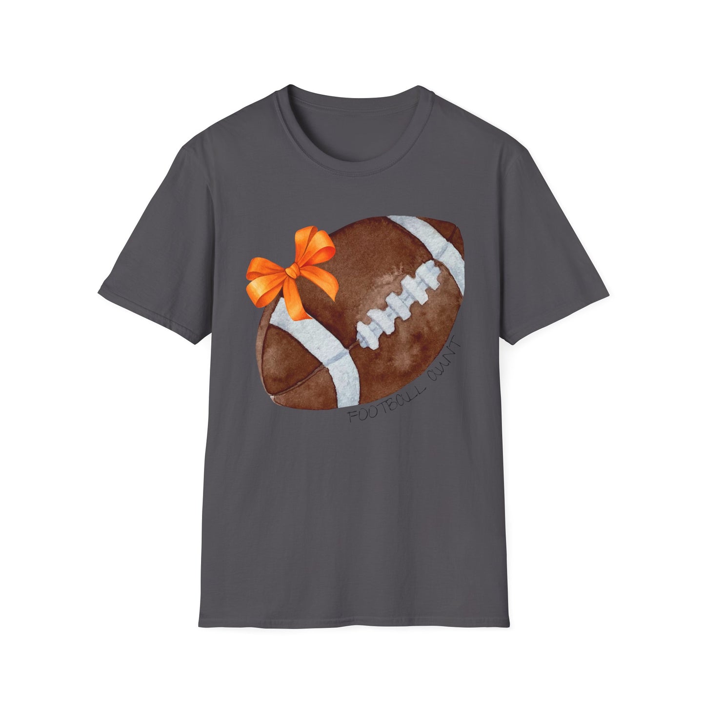 Football Aunt T-Shirt with Orange Bow