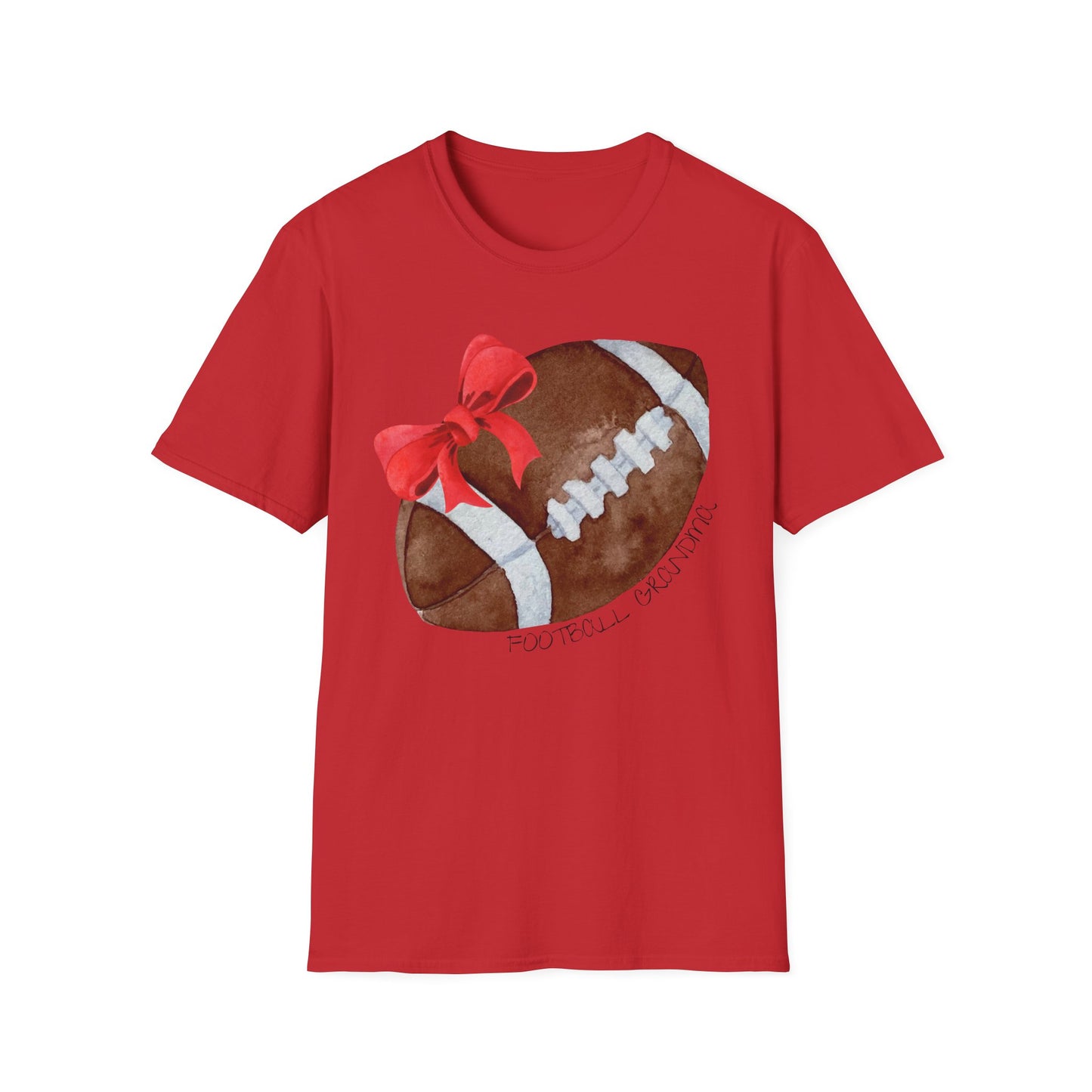 Football Grandma T-Shirt with Red Bow