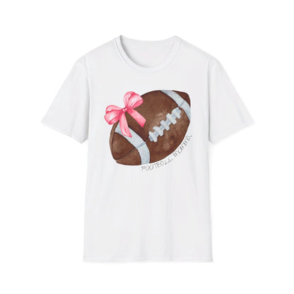 Football Momma T-Shirt with Pink Bow