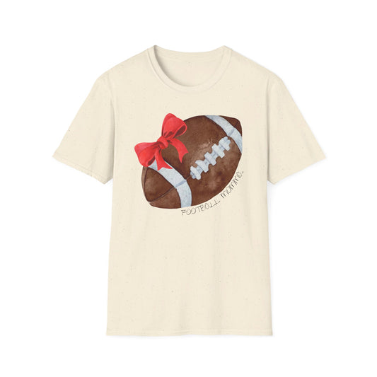 Football Momma T-Shirt with Red Bow