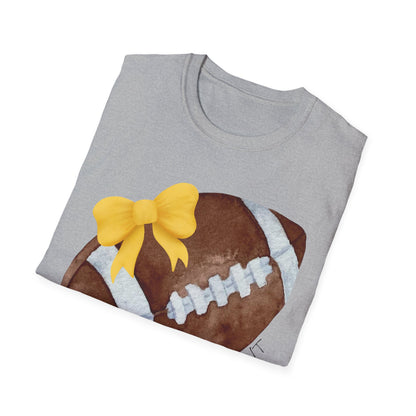 Football Aunt T-Shirt with Yellow Bow