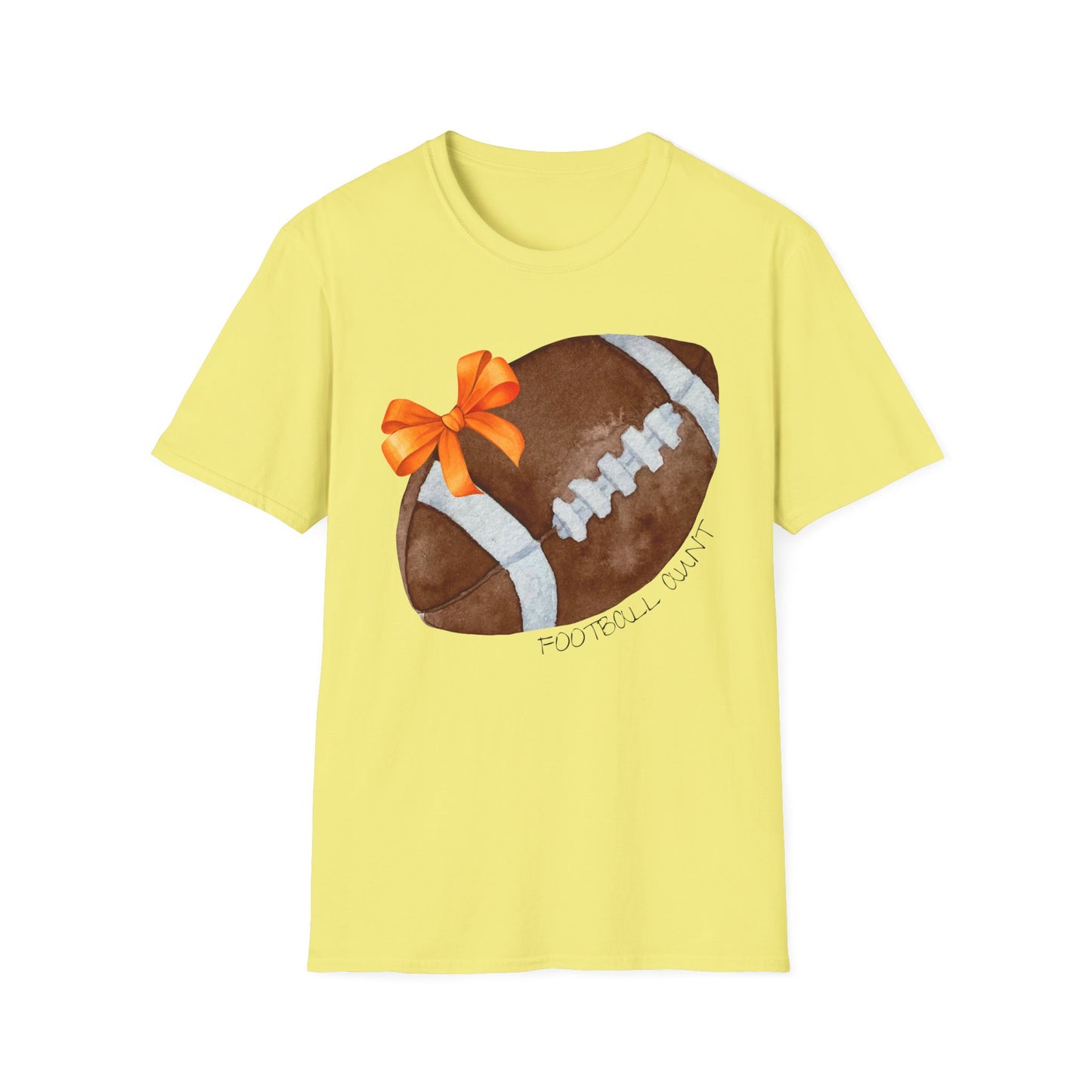 Football Aunt T-Shirt with Orange Bow