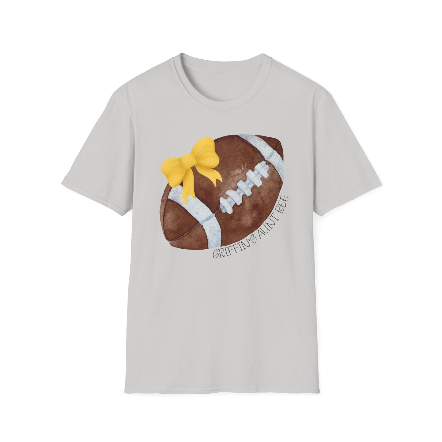 Football Aunt Ree T-Shirt with Yellow Bow