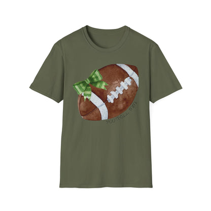 Football Mimi T-Shirt with Green Bow