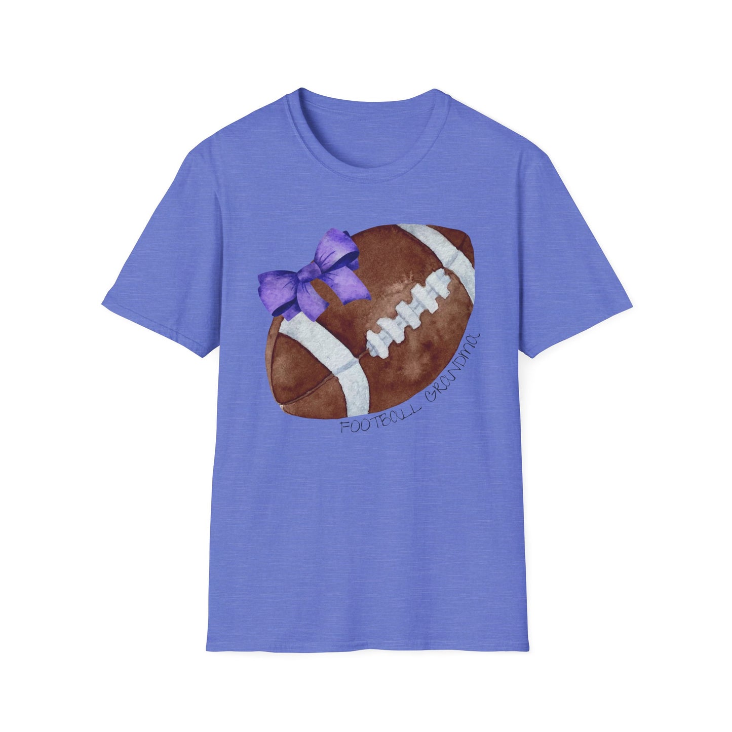 Football Grandma T-Shirt with Purple Bow