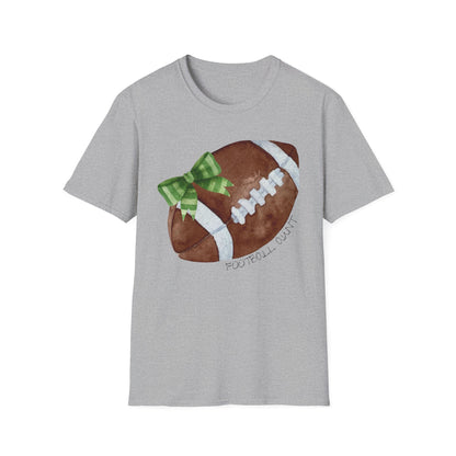 Football Aunt T-Shirt with Green Bow