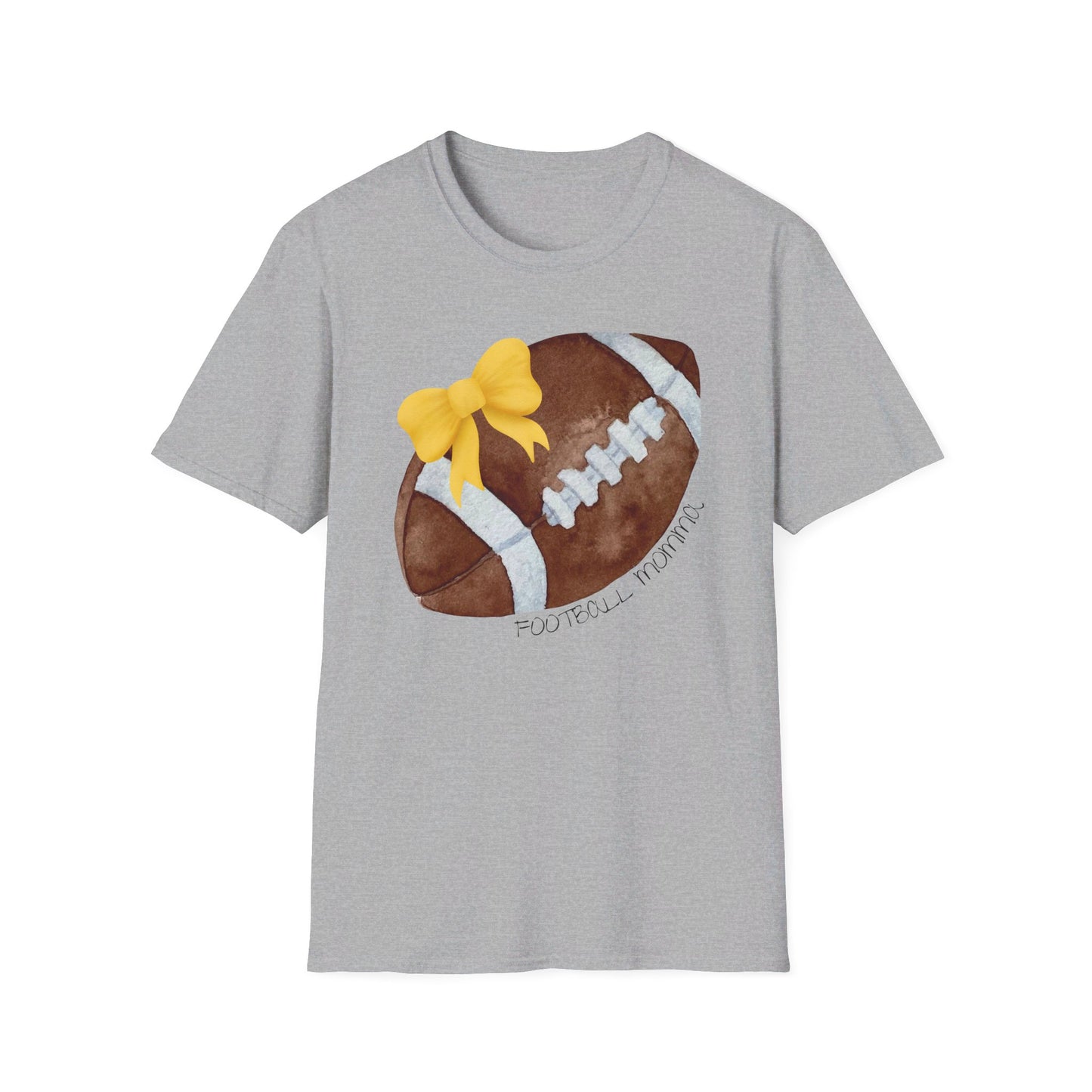 Football Momma T-Shirt with Yellow Bow