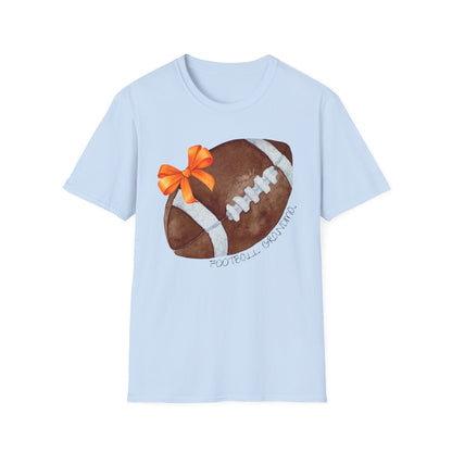 Football Grandma T-Shirt with Orange Bow