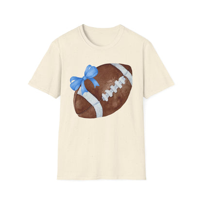 Football T-Shirt with Blue Bow