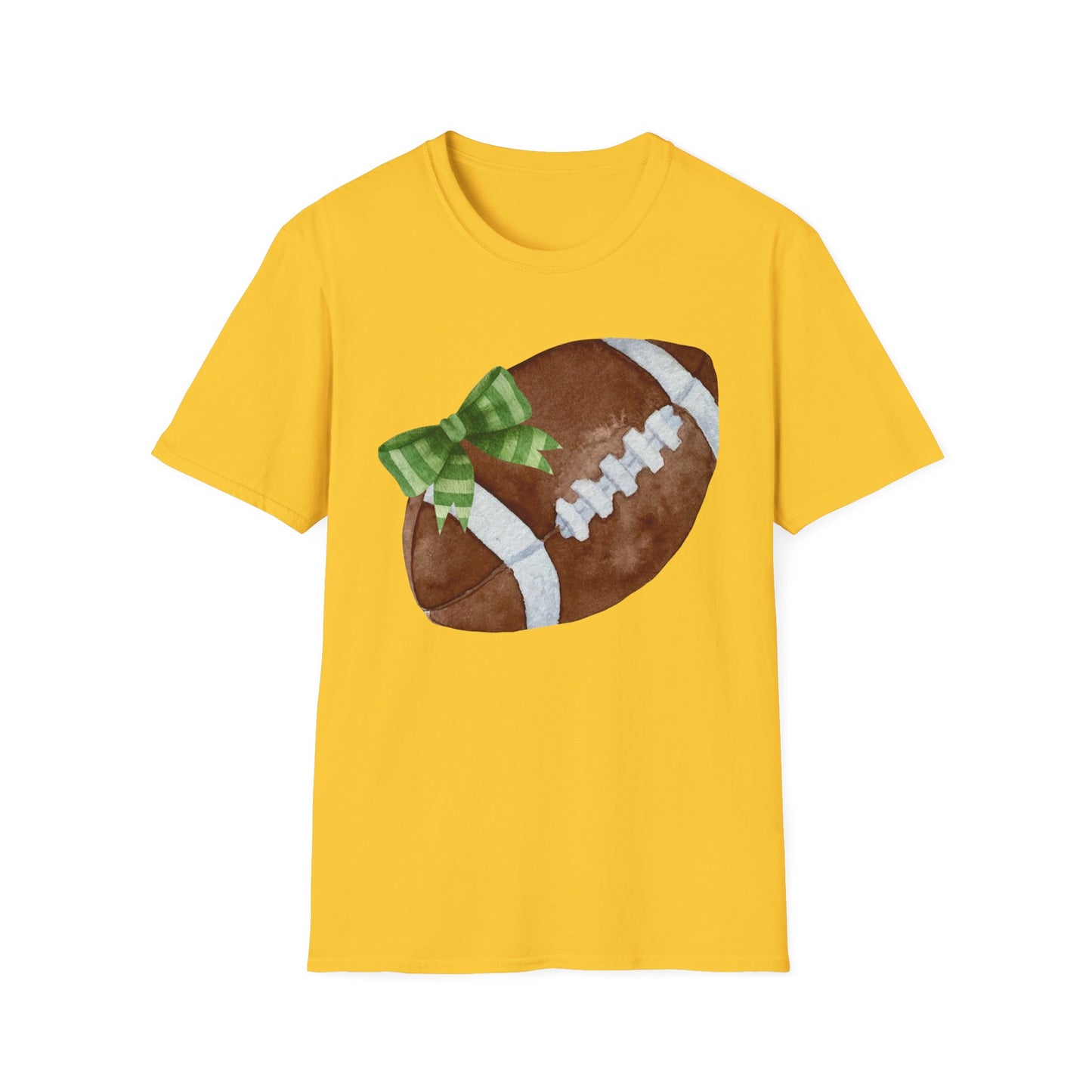 Football T-Shirt with Green Bow