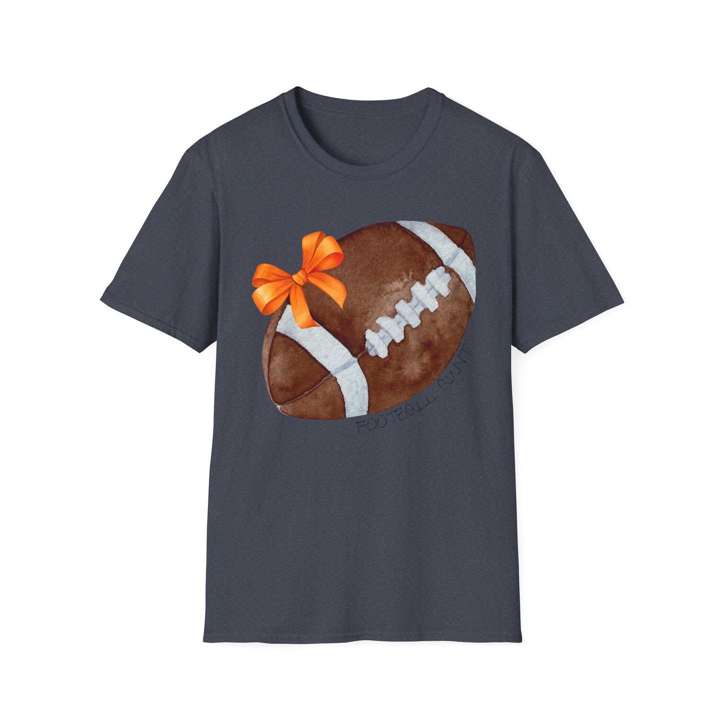 Football Aunt T-Shirt with Orange Bow