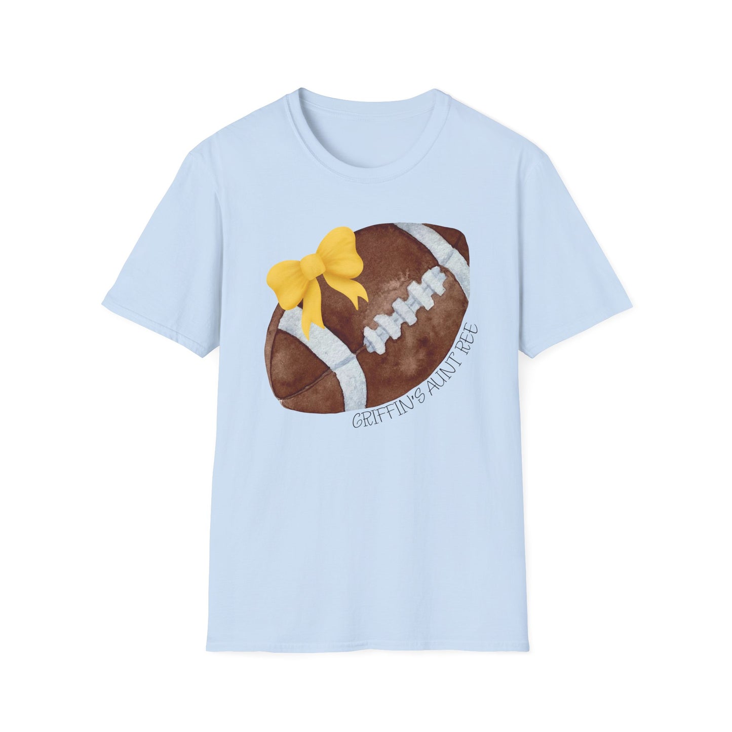 Football Aunt Ree T-Shirt with Yellow Bow