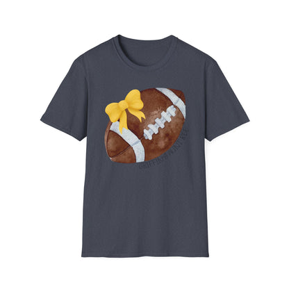 Football Aunt Ree T-Shirt with Yellow Bow