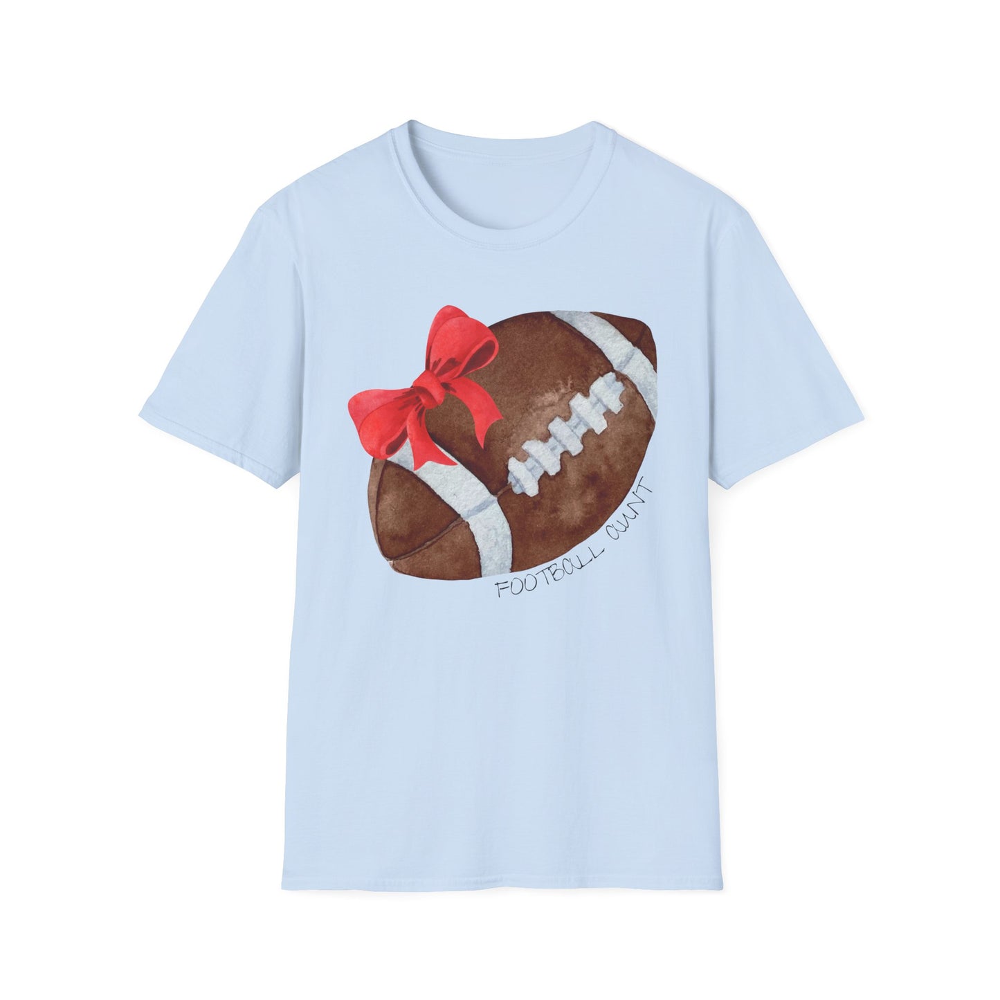 Football Aunt T-Shirt with Red Bow