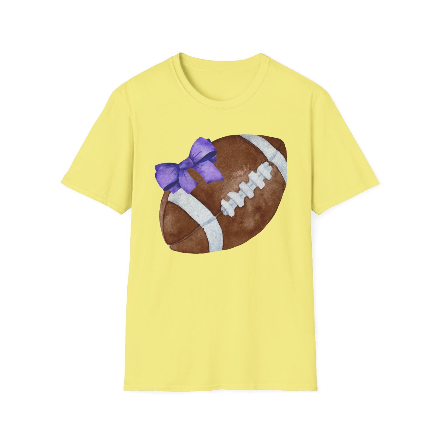 Football T-Shirt with Purple Bow