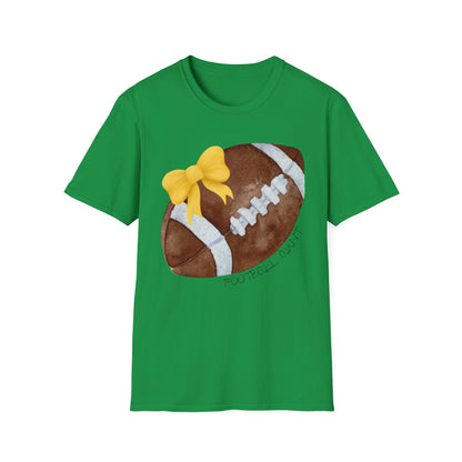 Football Aunt T-Shirt with Yellow Bow