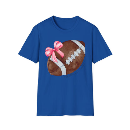 Football Aunt T-Shirt with Pink Bow