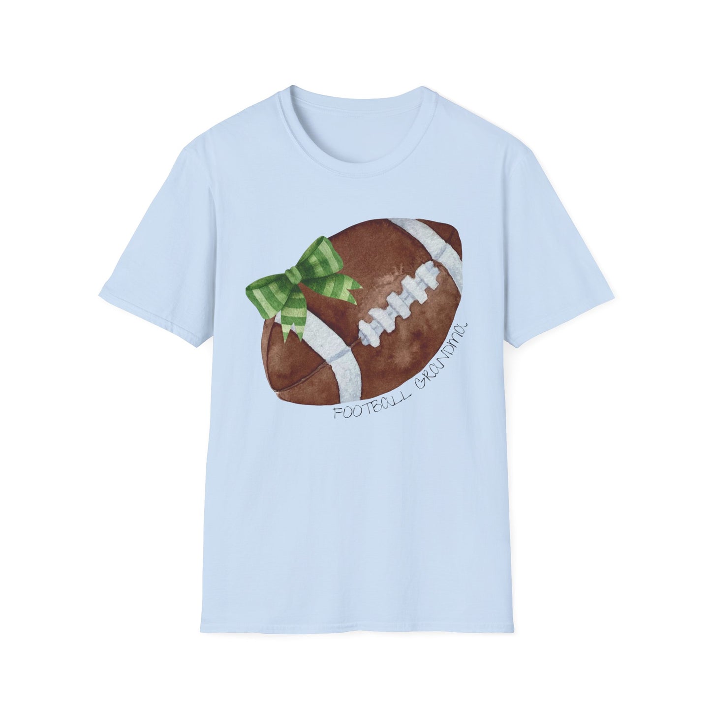 Football Grandma T-Shirt with Green Bow