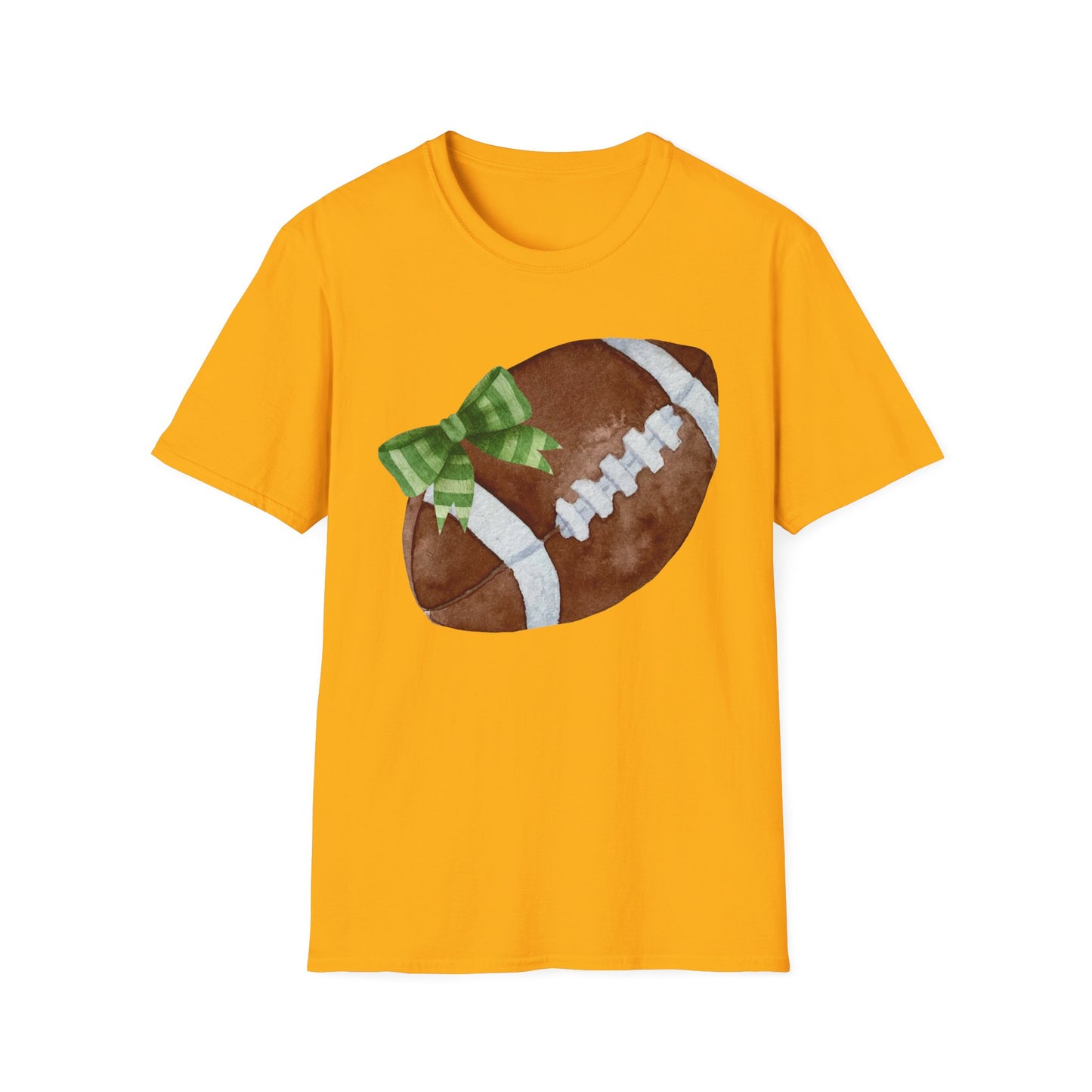 Football T-Shirt with Green Bow