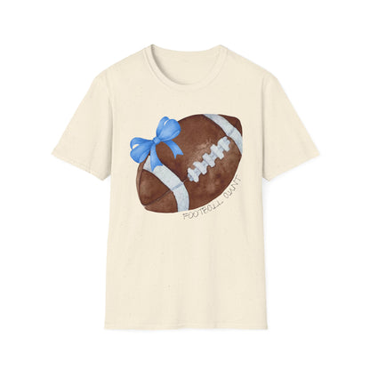 Football Aunt T-Shirt with Blue Bow