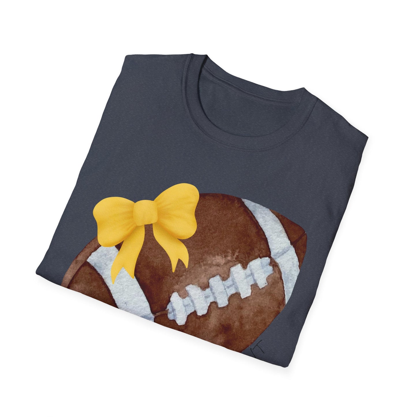 Football Aunt T-Shirt with Yellow Bow