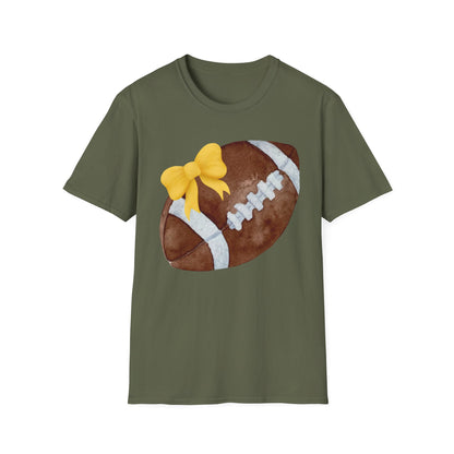 Football T-Shirt with Yellow Bow