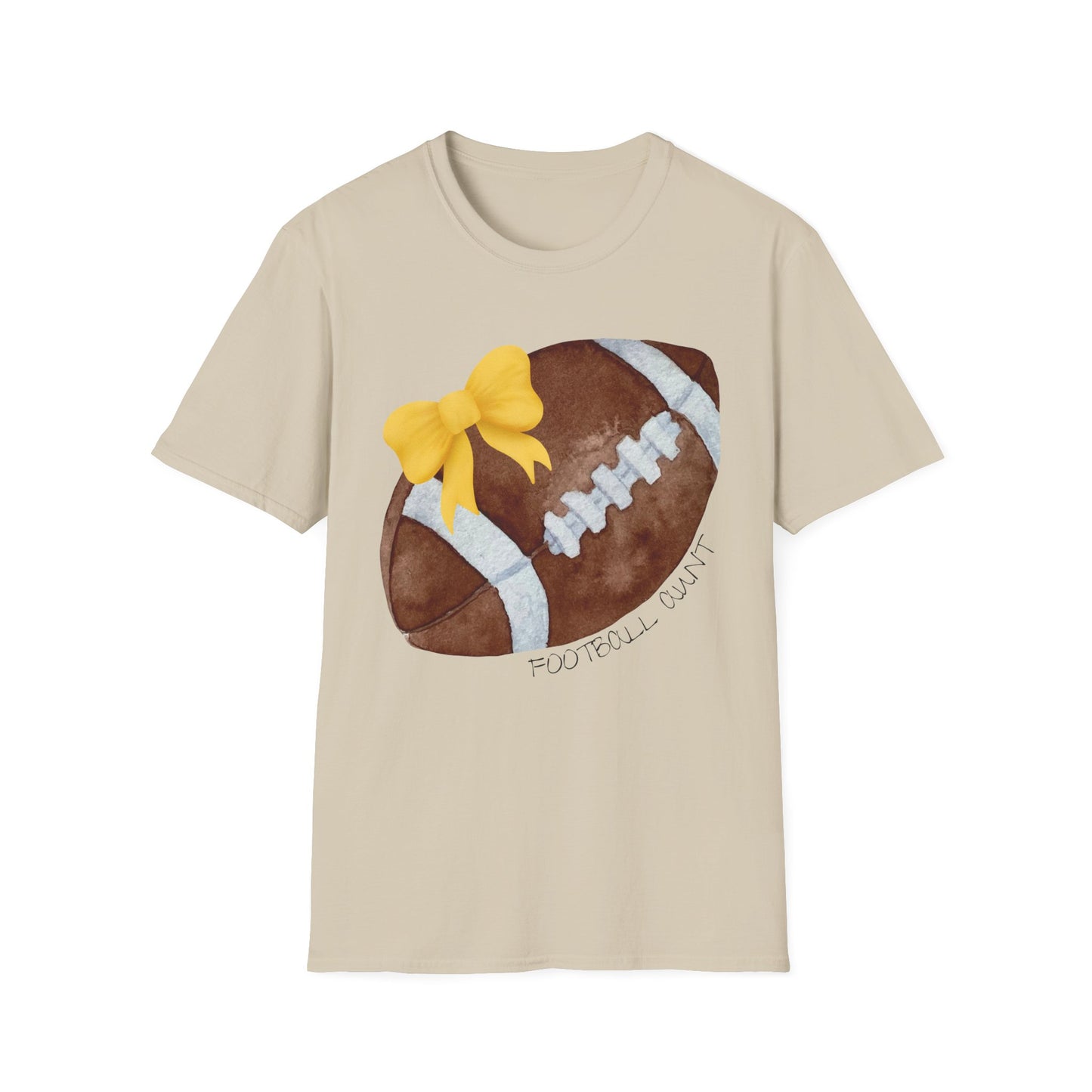 Football Aunt T-Shirt with Yellow Bow