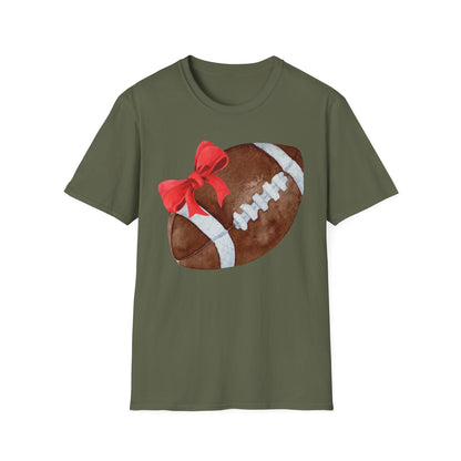 Football T-Shirt with Red Bow