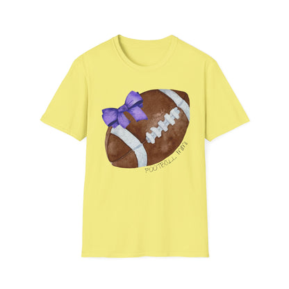 Football Mimi T-Shirt with Purple Bow