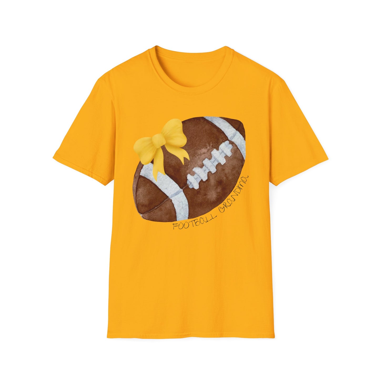 Football Grandma T-Shirt with Yellow Bow