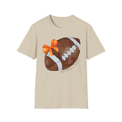 Football Aunt T-Shirt with Orange Bow