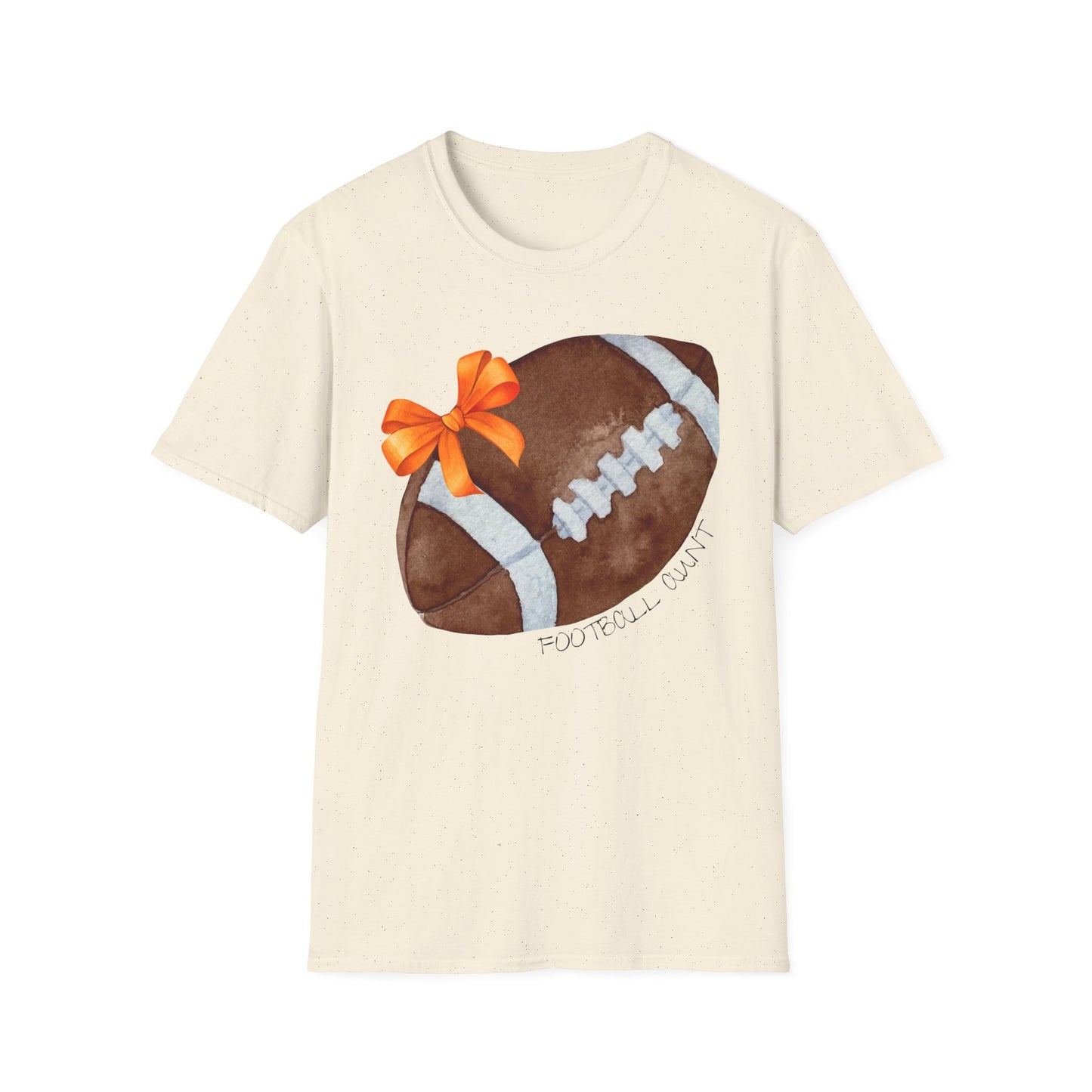 Football Aunt T-Shirt with Orange Bow