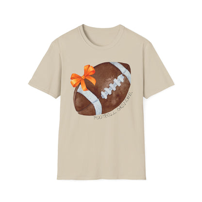 Football Grandma T-Shirt with Orange Bow