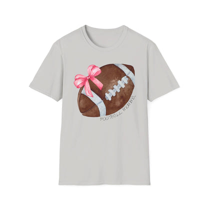 Football Momma T-Shirt with Pink Bow