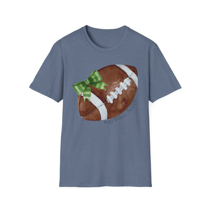 Football Aunt T-Shirt with Green Bow