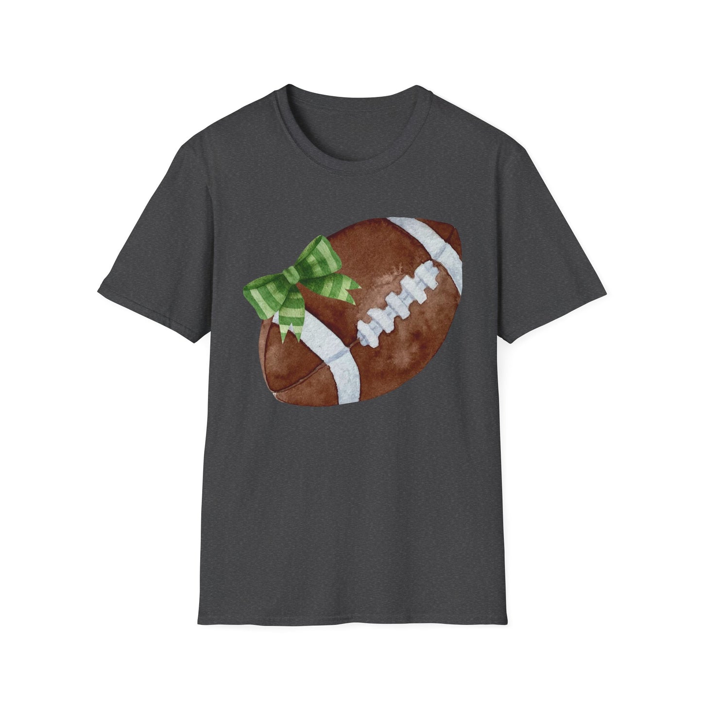 Football T-Shirt with Green Bow