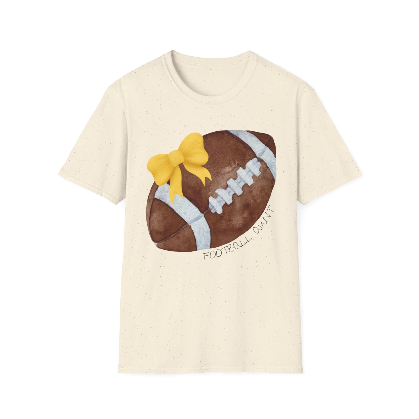 Football Aunt T-Shirt with Yellow Bow