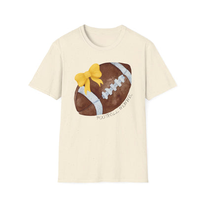 Football Momma T-Shirt with Yellow Bow