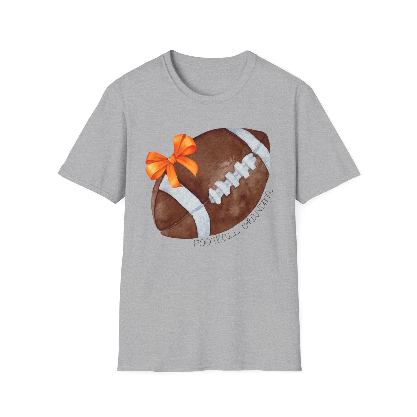 Football Grandma T-Shirt with Orange Bow