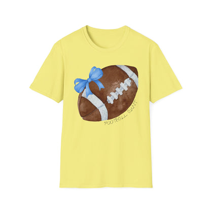 Football Aunt T-Shirt with Blue Bow