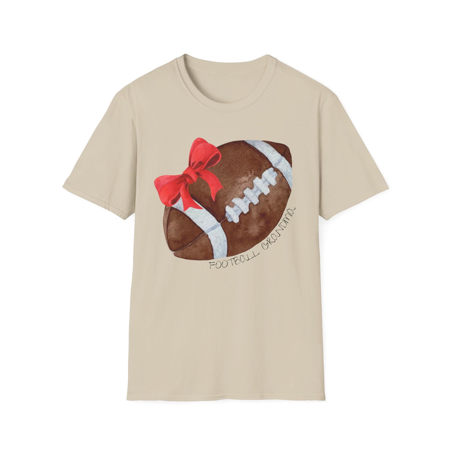 Football Grandma T-Shirt with Red Bow