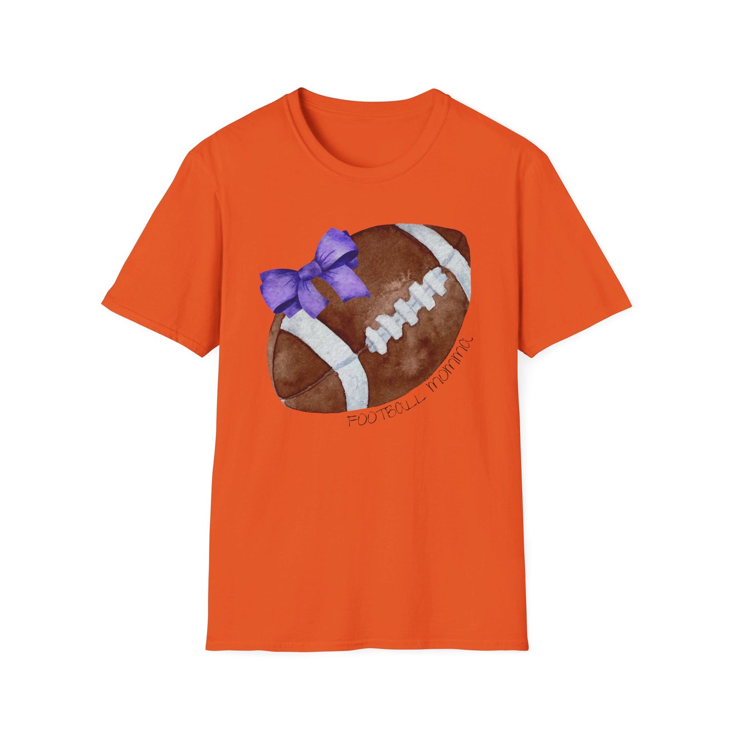 Football Momma T-Shirt with Purple Bow