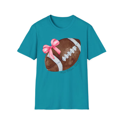 Football Aunt T-Shirt with Pink Bow